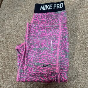 Nike Pink and Gray Performance Leggings